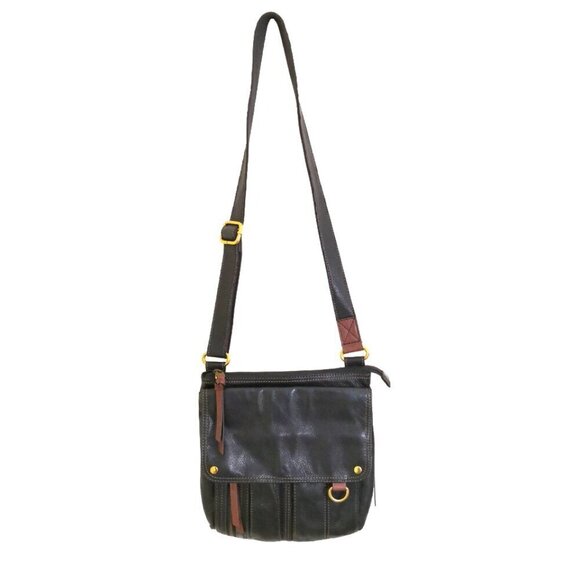 Like New Fossil Morgan Traveler Pebble Leather Black Crossbody Bag - Picture 2 of 12